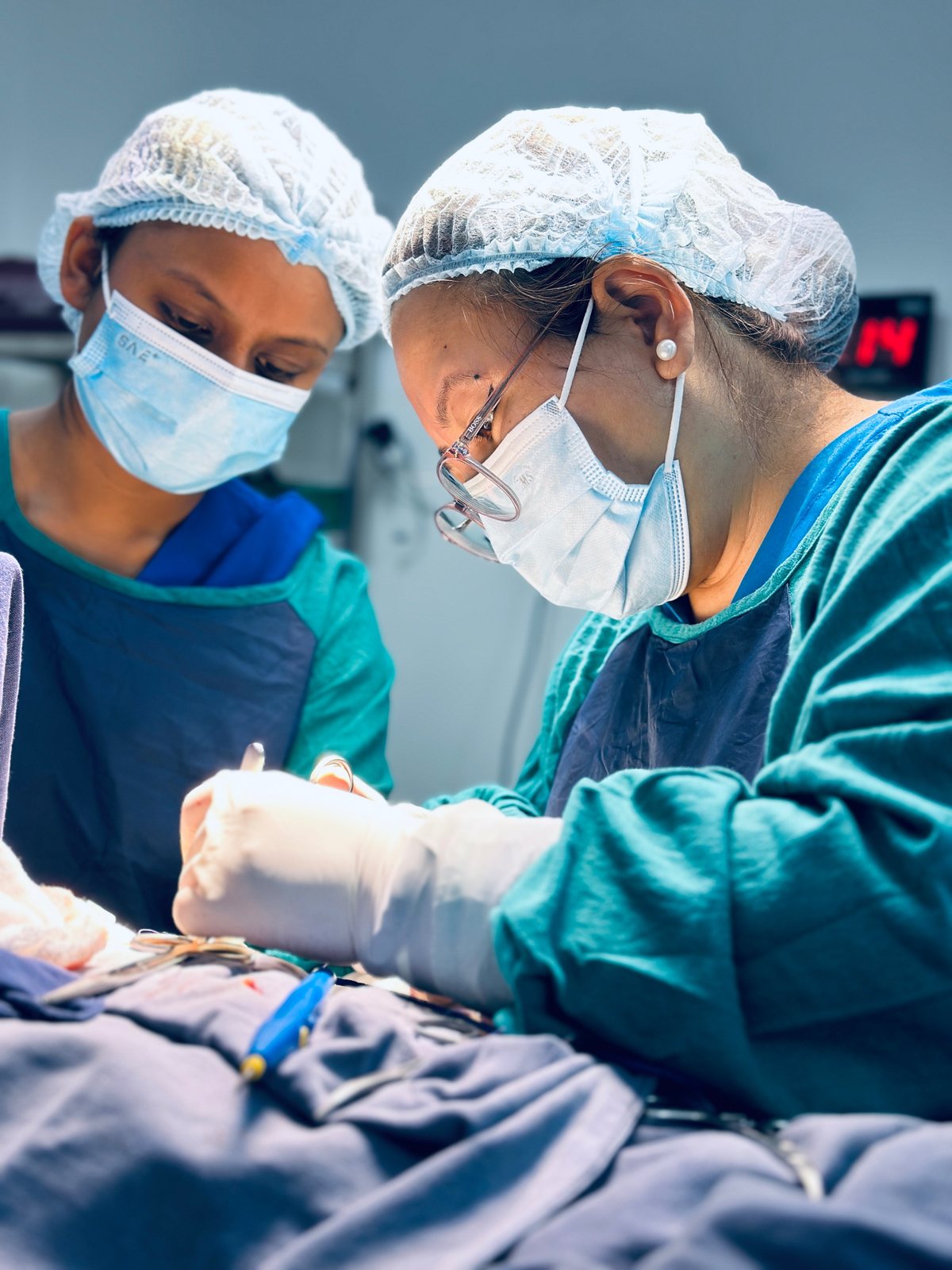 Dr. Suzita Hirachan performing surgery